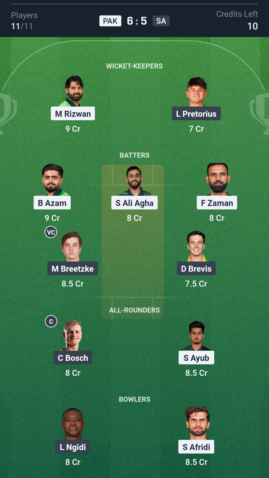 PAK vs SA Dream11 Prediction Today 1st ODI Playing XI