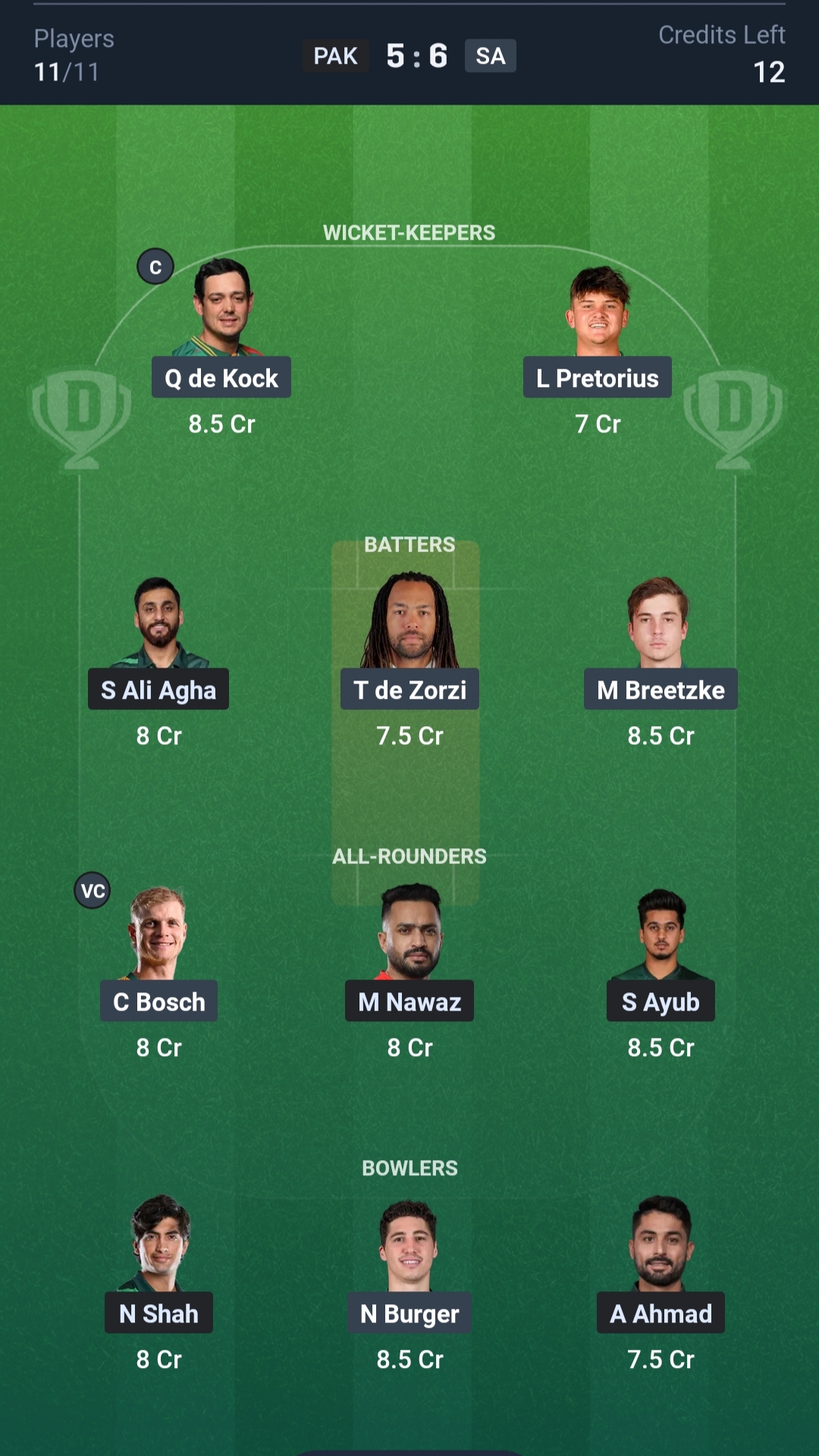 PAK vs SA Dream11 Prediction Today 3rd ODI Playing XI