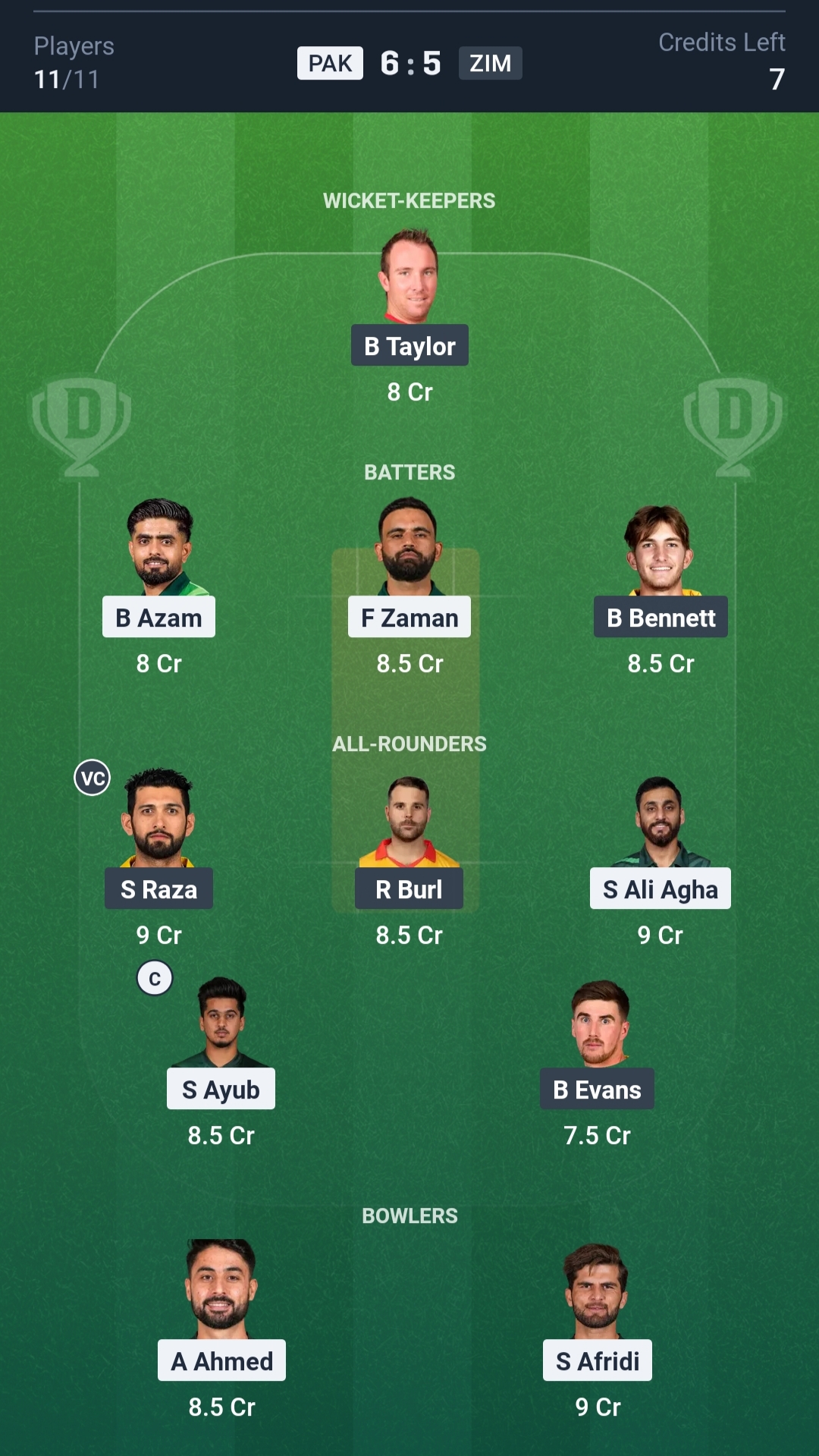 PAK vs ZIM Dream11 Prediction Today T20I Tri-series 1st Match Playing XI