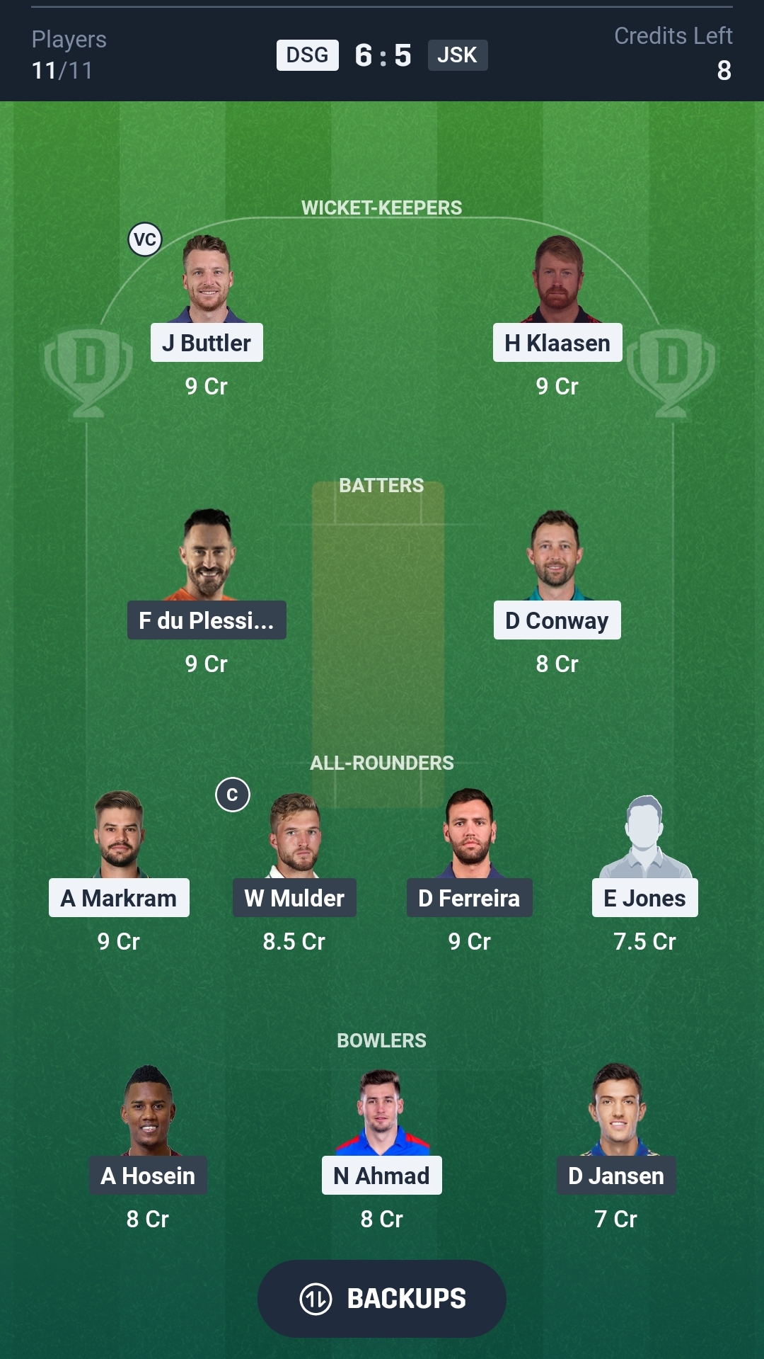 DSG vs JSK Dream11 Prediction Today SA20 2026 Match 6 Playing XI