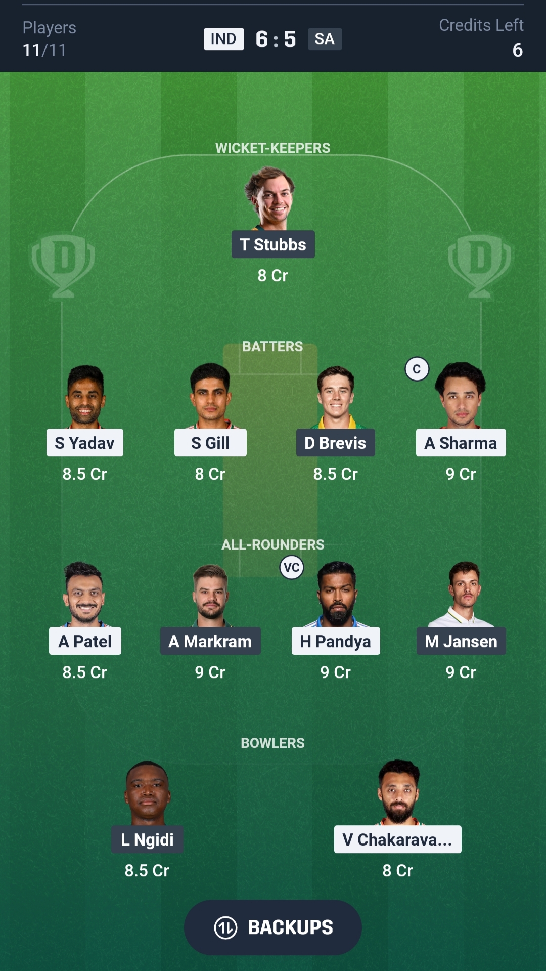 IND vs SA Dream11 Prediction Today 2nd T20I Playing XI