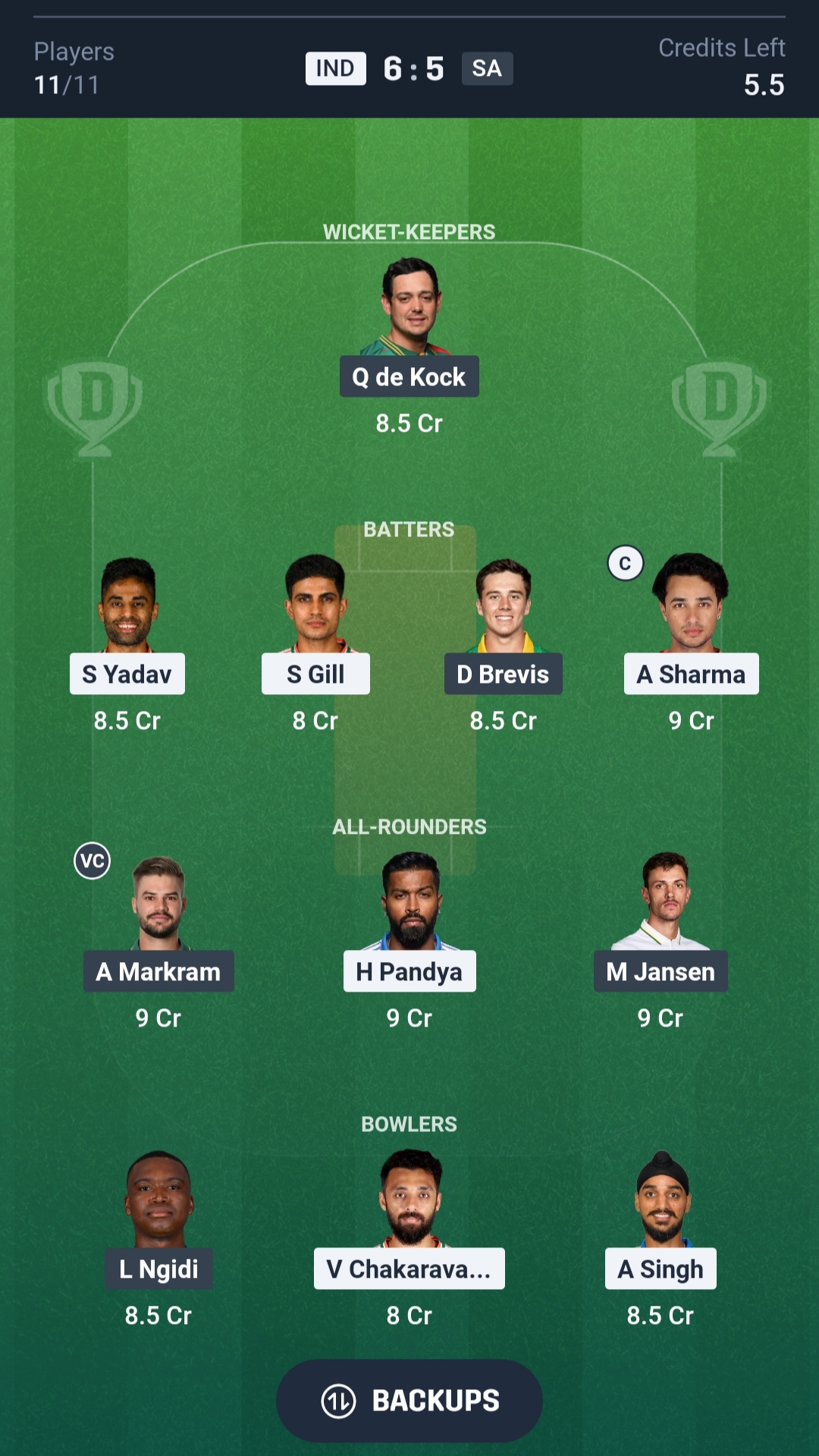 IND vs SA Dream11 Prediction Today 4th T20I Playing XI