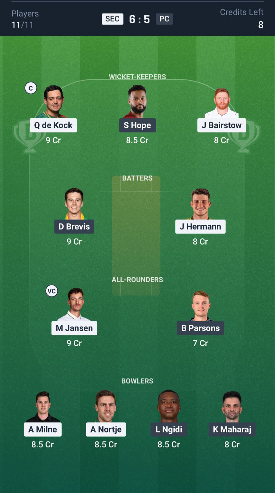SEC vs PC Dream11 Prediction Today, SA20 2026 MATCH 5