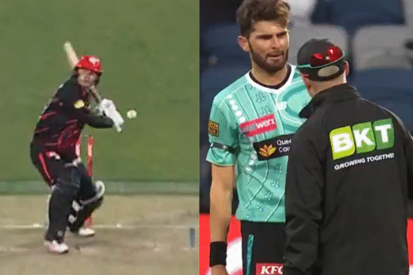 Shaheen Afridi Taken Off the Attack After Bowling Two Waist-height No-balls On His Maiden BBL Outing [WATCH]