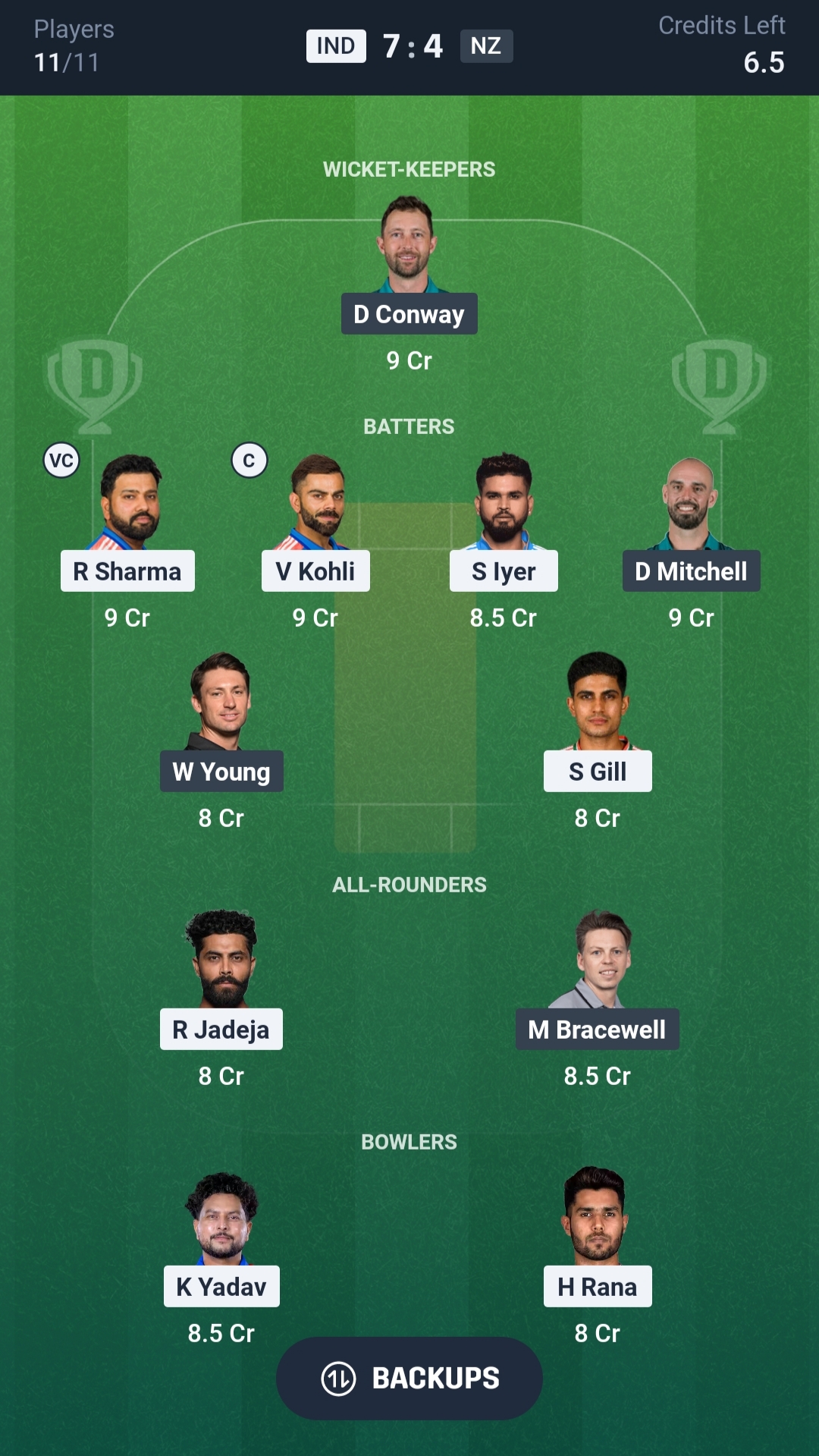 IND vs NZ Dream11 Prediction Today 1st ODI Playing XI