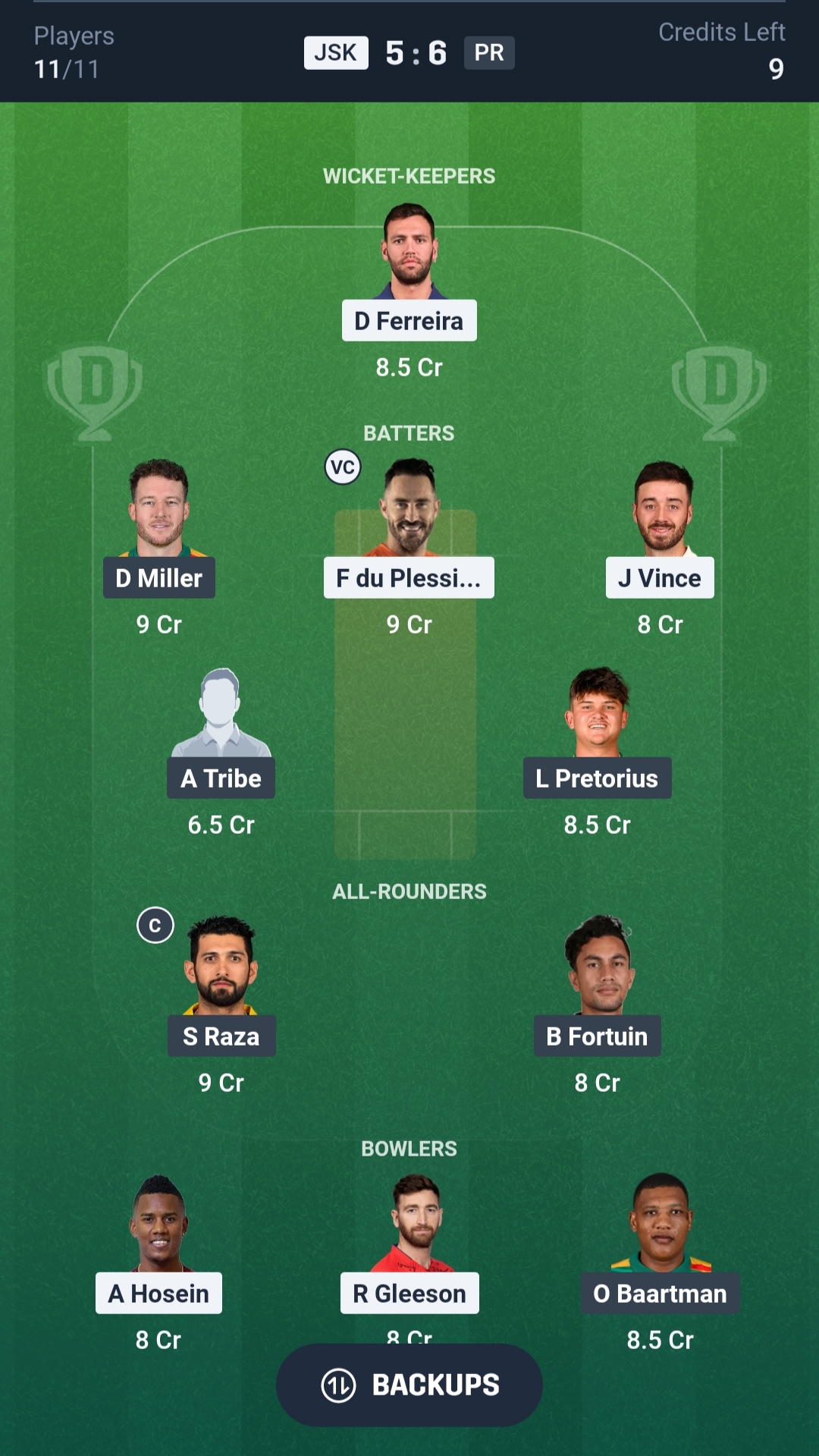JSK vs PR Dream11 Prediction Today SA20 2026 Match 17 Playing XI