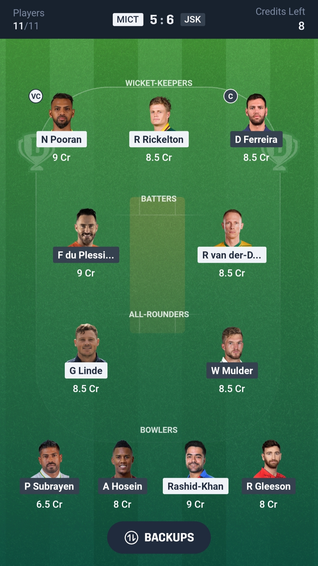MICT vs JSK Dream11 Prediction Today SA20 2026 Match 15 Playing XI