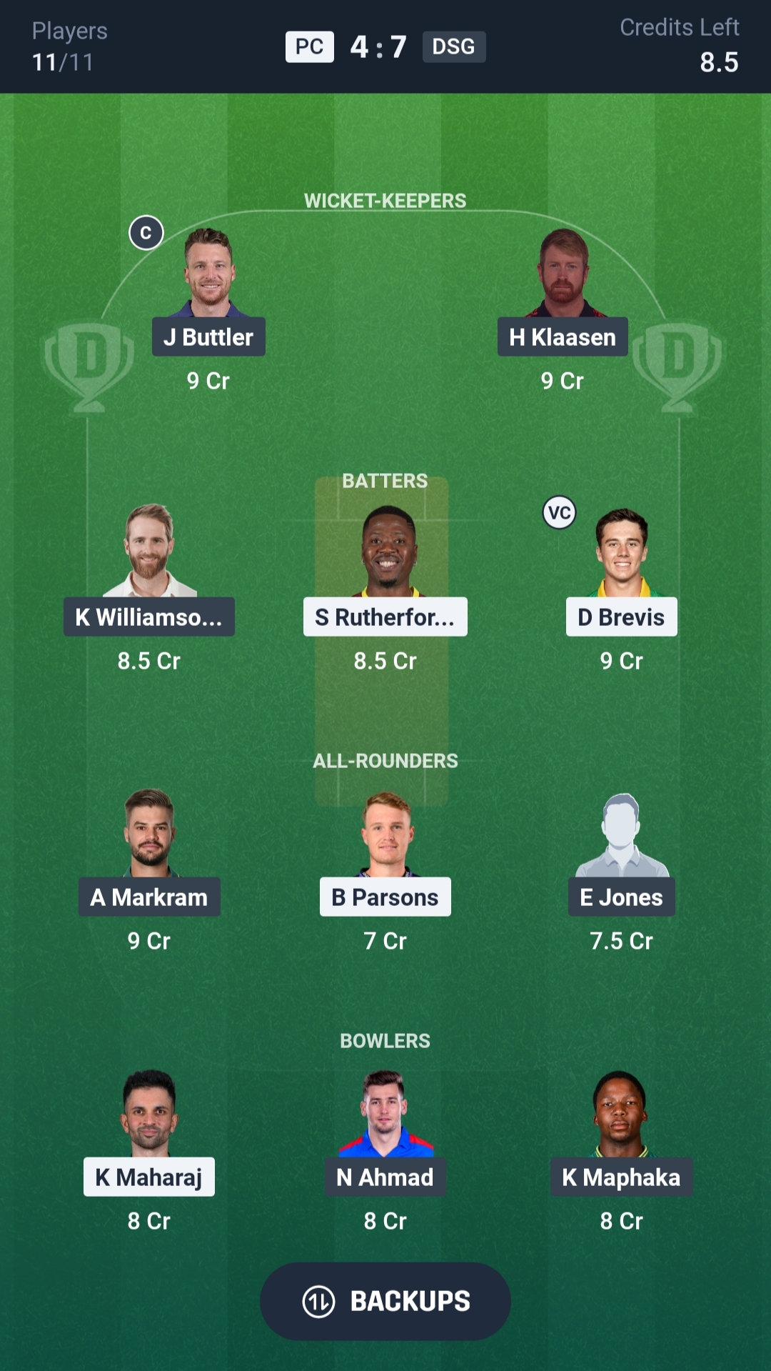 PC vs DSG Dream11 Prediction Today SA20 2026 Match 12 Playing XI
