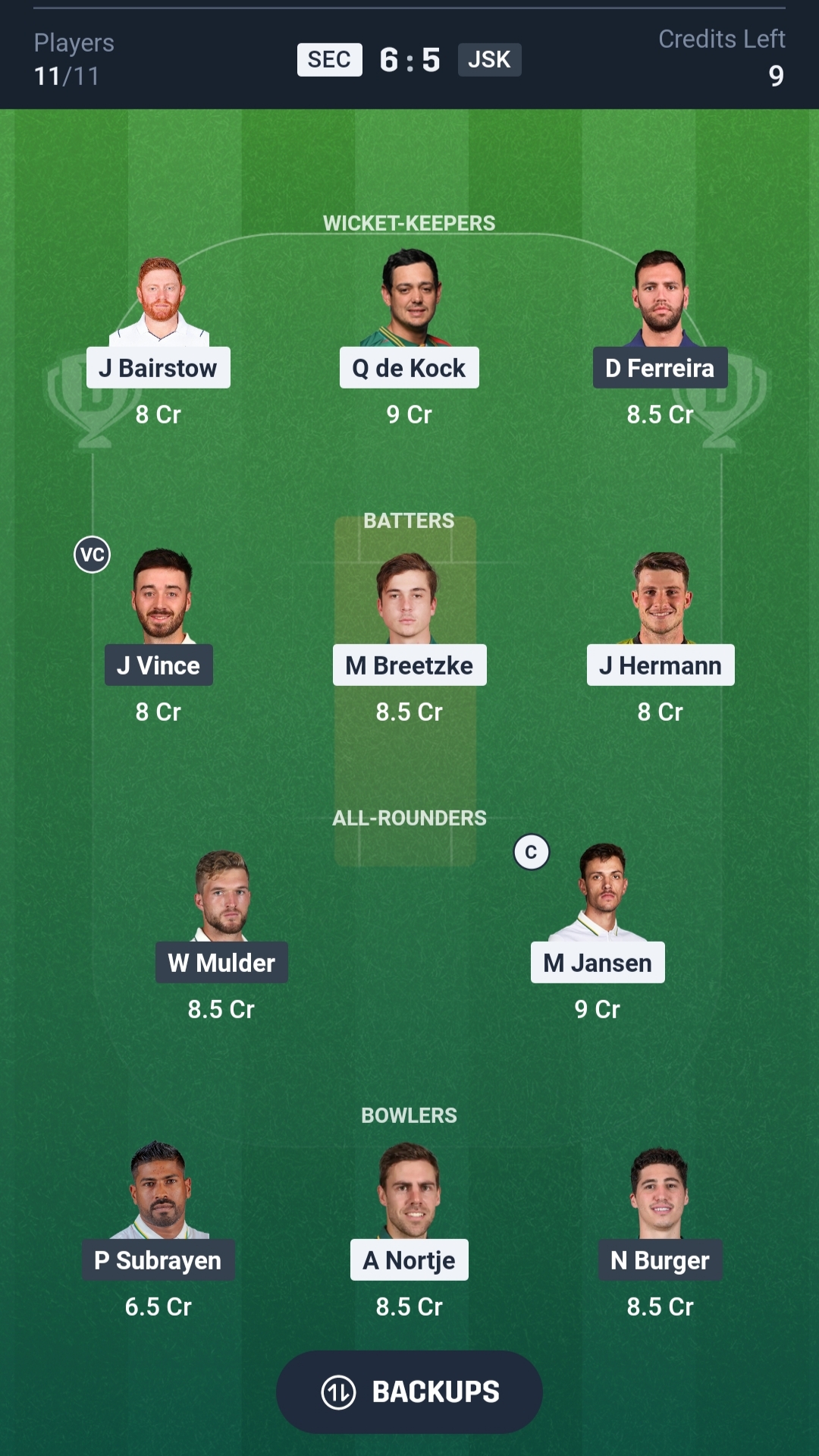 SEC vs JSK Dream11 Prediction Today SA20 2026 Match 24 Playing XI