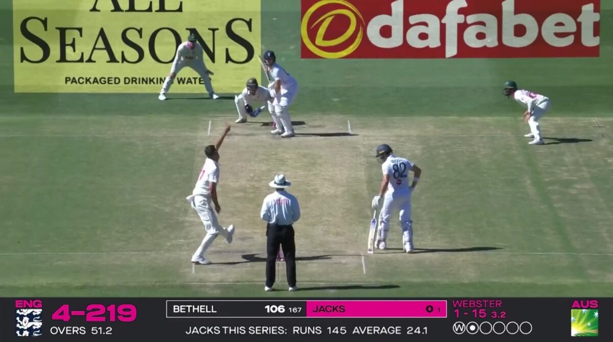 Beau Webster used depth of the crease on all deliveries.