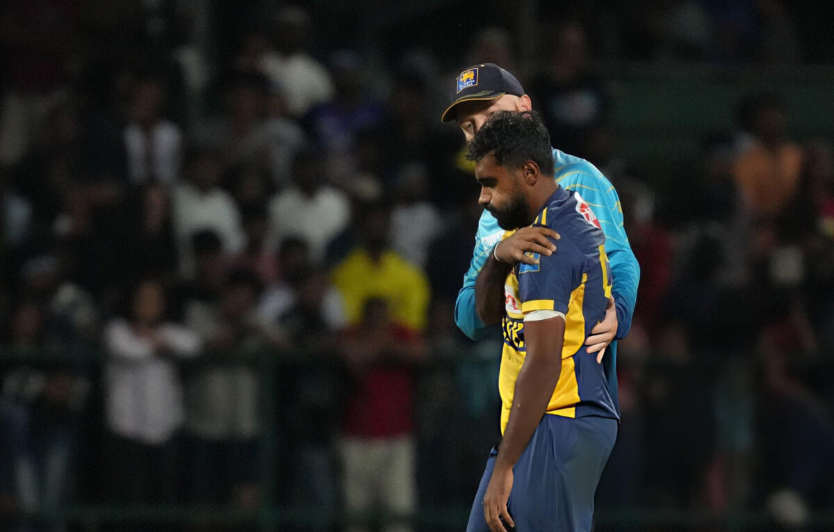 Eshan Malinga suffered a shoulder injury against England.