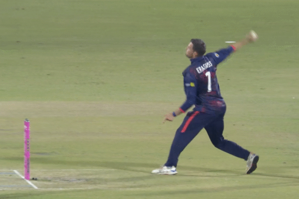 Gerhard Erasmus Dismisses Tilak Varma With Behind The Crease Delivery Earlier Called Dead Ball in IND vs NAM T20 World Cup 2026 Fixture [WATCH]