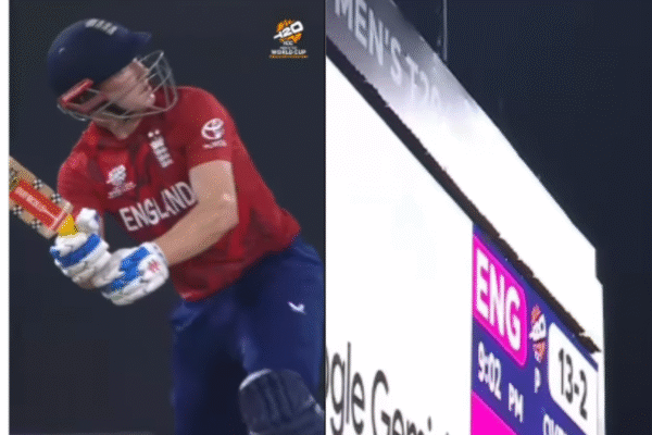 Harry Brook Plays Stunning Scoop Shot, Breaks LED Board With Huge 91 Metre Six in ENG vs NZ T20 World Cup 2026 Super 8 Clash [WATCH]
