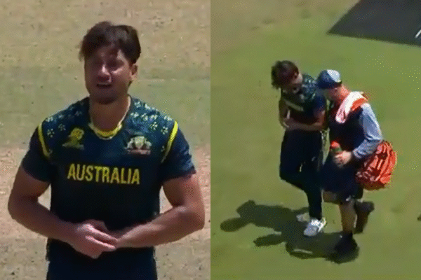 Marcus Stoinis Injury Update Australia Star Leaves Field After Being Hit on Thumb in AUS vs ZIM T20 World Cup 2026 Match