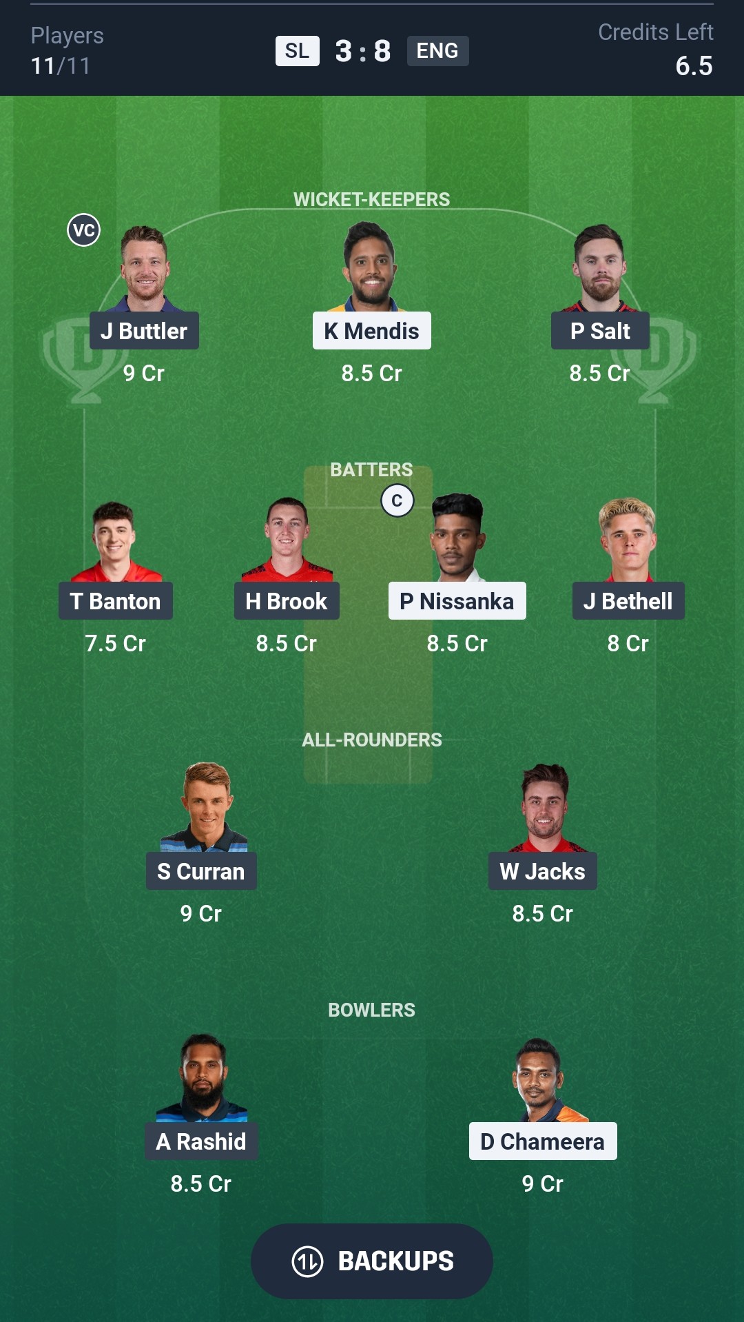 SL vs ENG Dream11 Prediction Today T20 World Cup 2026 Match 42 playing XI