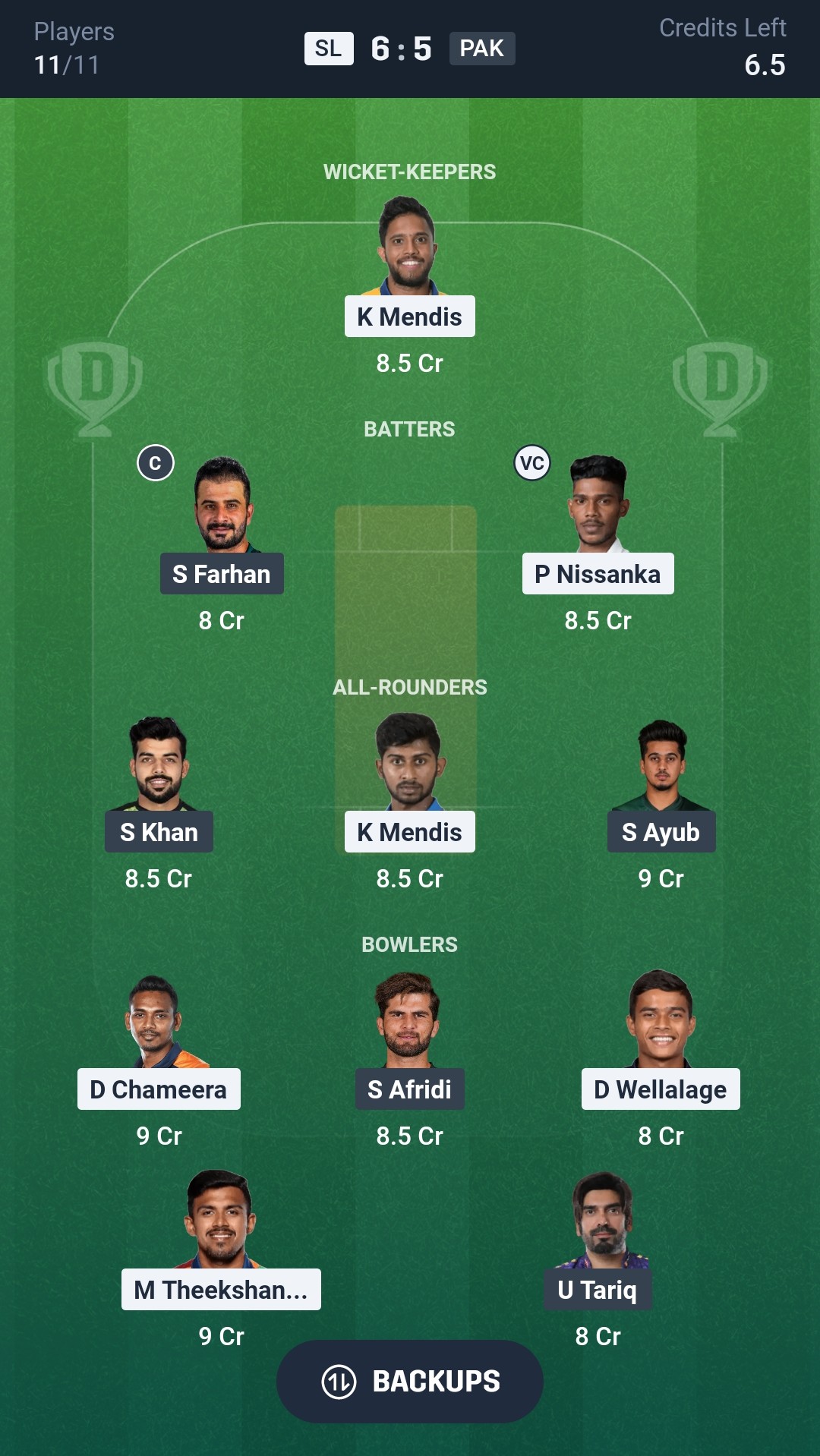 SL vs PAK Dream11 Prediction Today T20 World Cup 2026 Match 50 Playing XI
