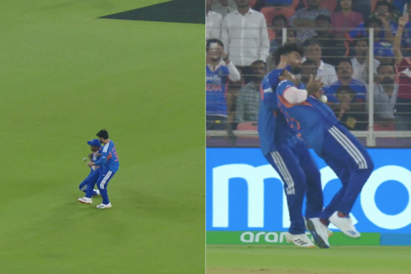 Suryakumar Yadav Survives Big Injury Scare After Collision With Rinku Singh While Attempting a Catch During IND vs NED T20 World Cup 2026 [WATCH]