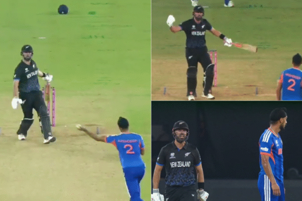 Arshdeep Singh Involved in Heated Battle With Daryl Mitchell After His Throw Hits Kiwi Batter During IND vs NZ T20 World Cup 2026 Final [WATCH]