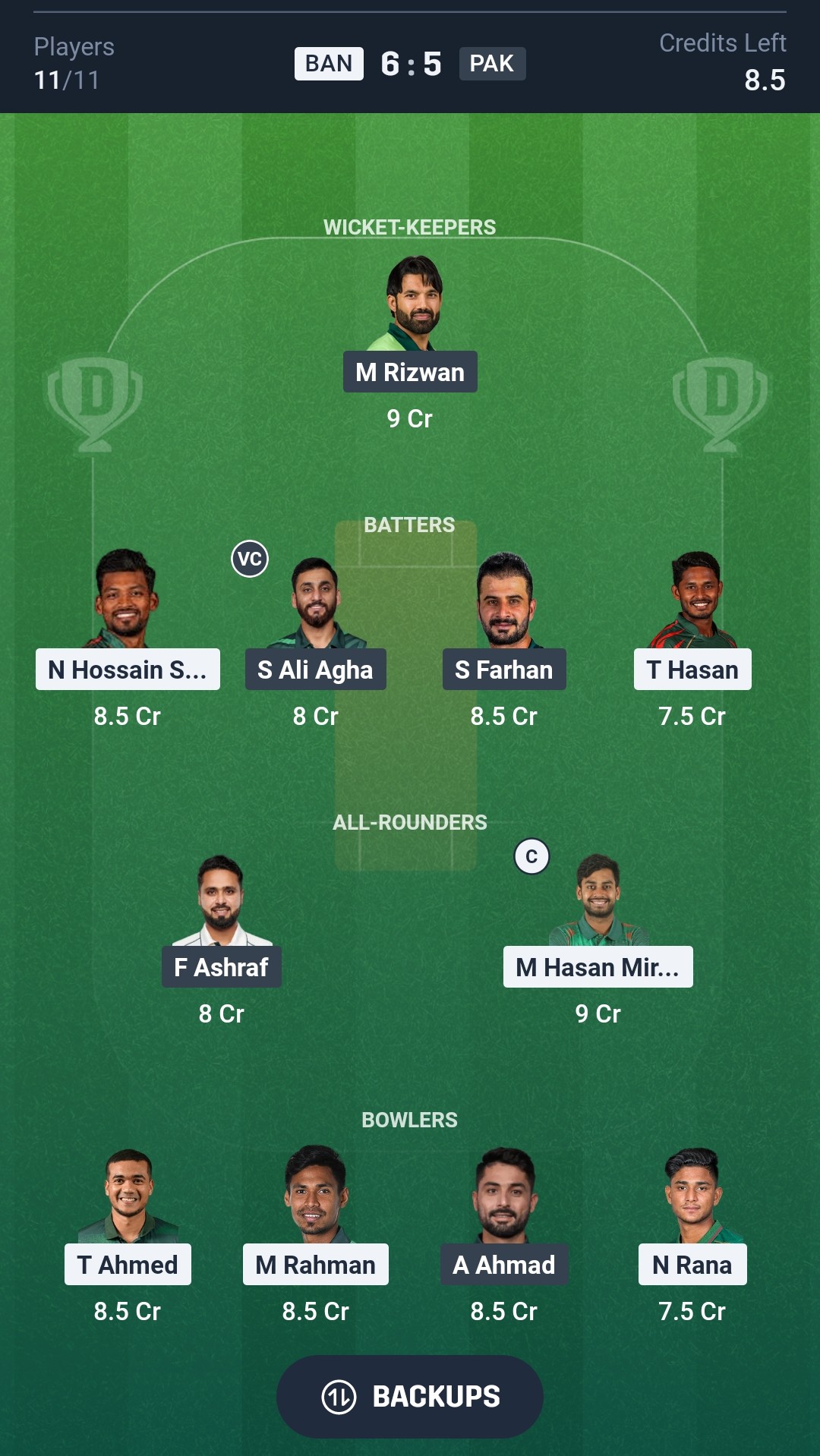 BAN vs PAK Dream11 Prediction Today 2nd ODI Playing XI