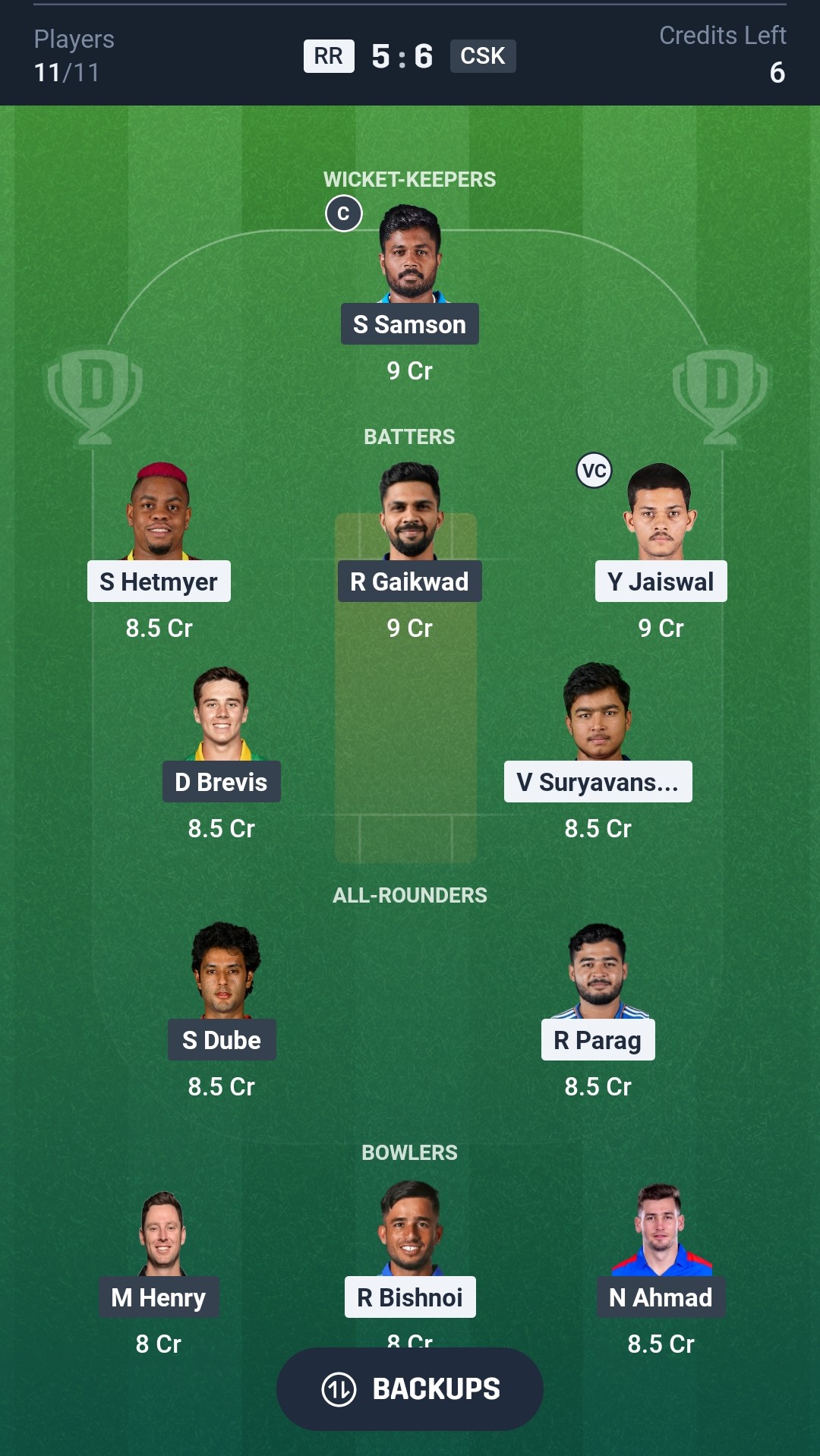 RR vs CSK Dream11 Prediction Today IPL 2026 Match 3 Playing XI