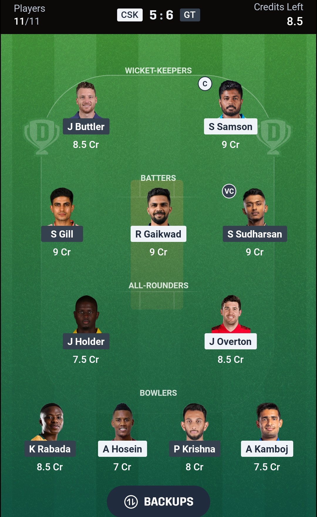 CSK vs GT Dream11 Prediction Today IPL 2026 Match 37 Playing XI