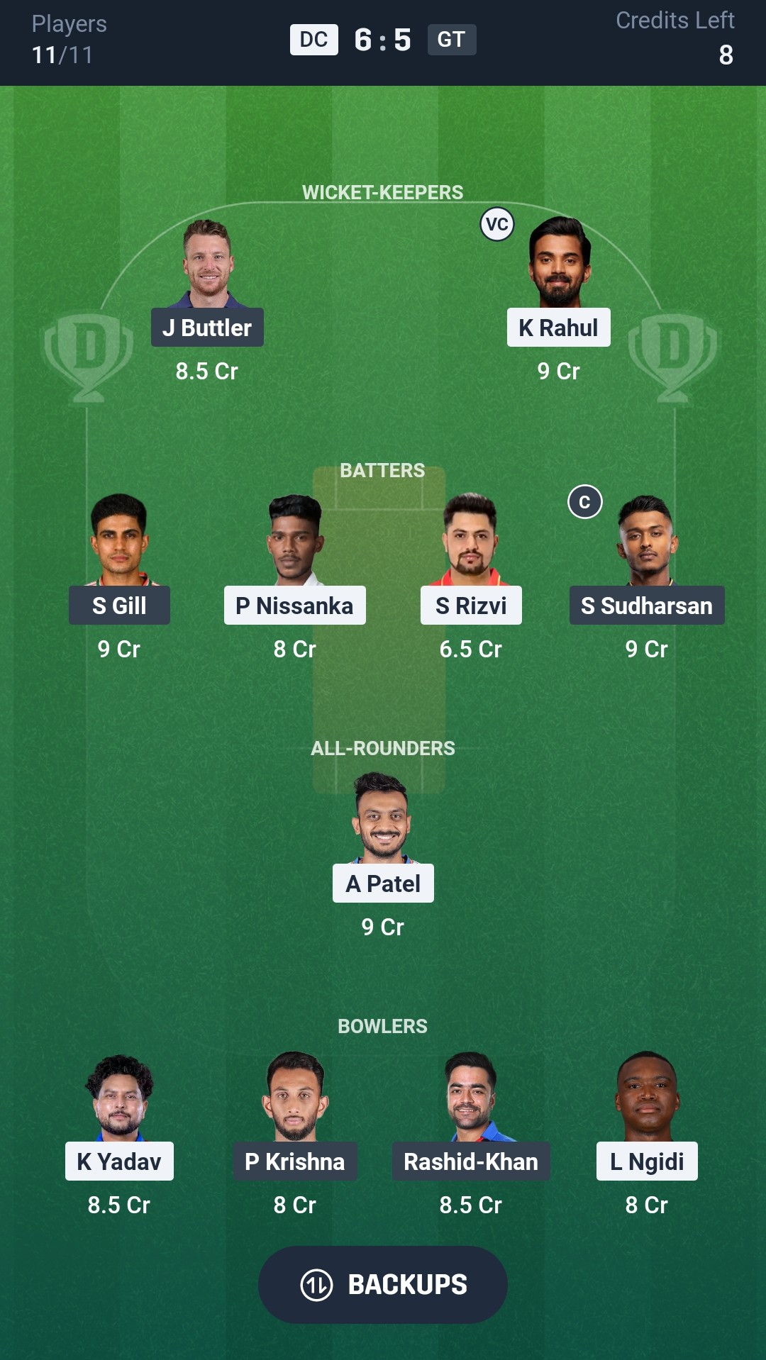 DC vs GT Dream11 Prediction Today IPL 2026 Match 14 Playing XI