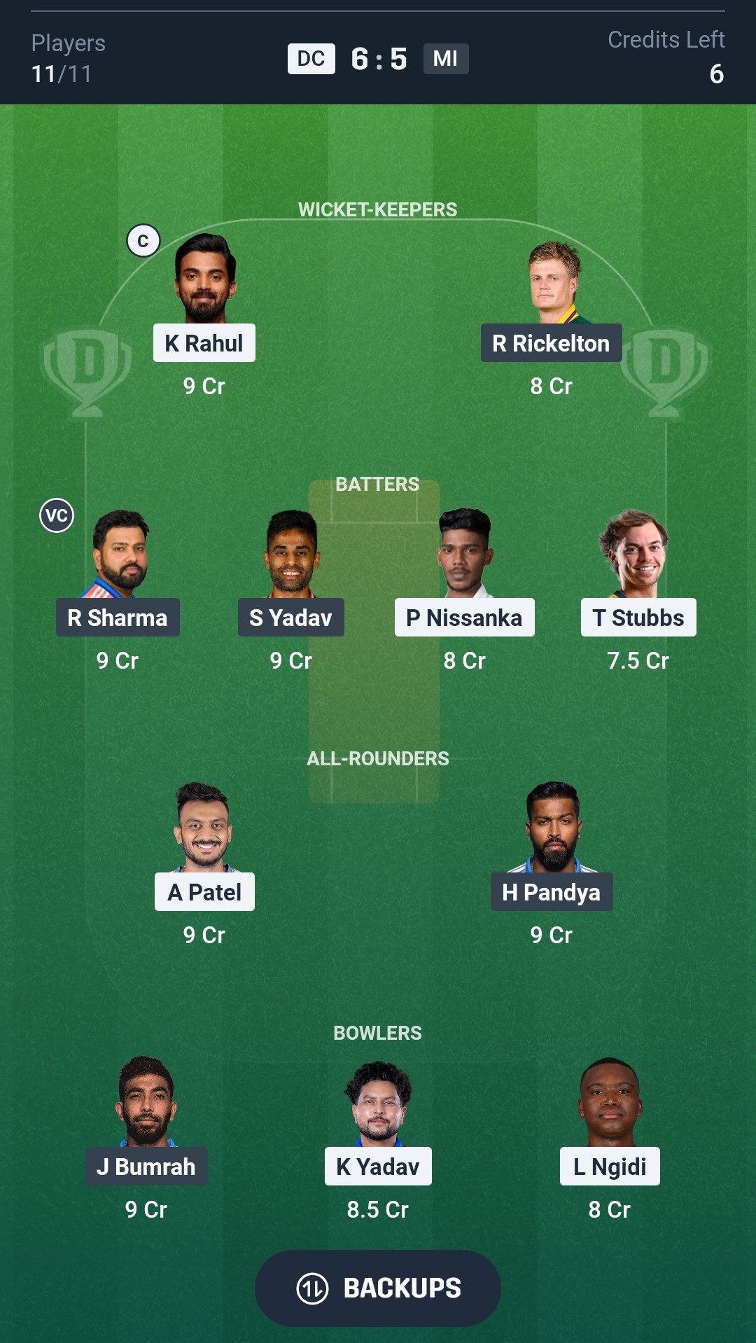 DC vs MI Dream11 Prediction Today IPL 2026 Match 8 Playing XI