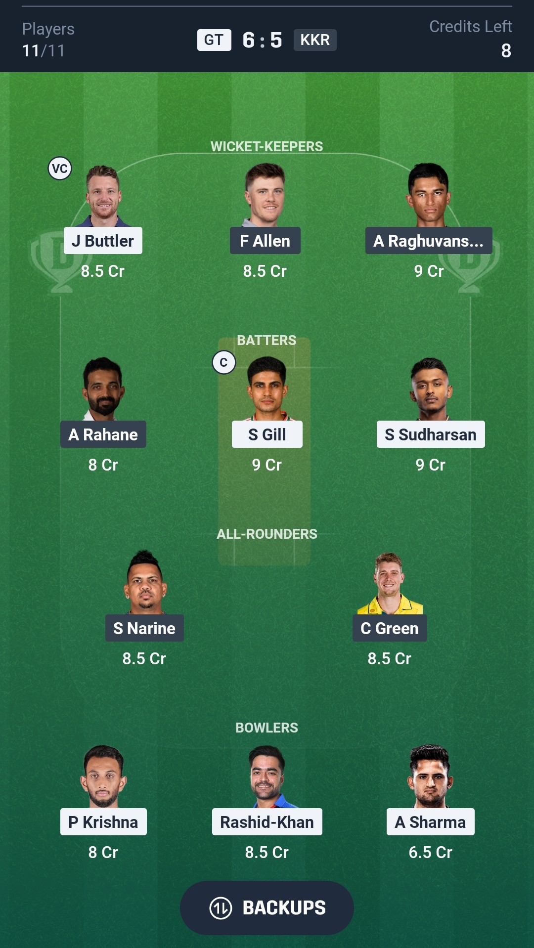 GT vs KKR Dream11 Prediction Today IPL 2026 Match 25 Playing XI