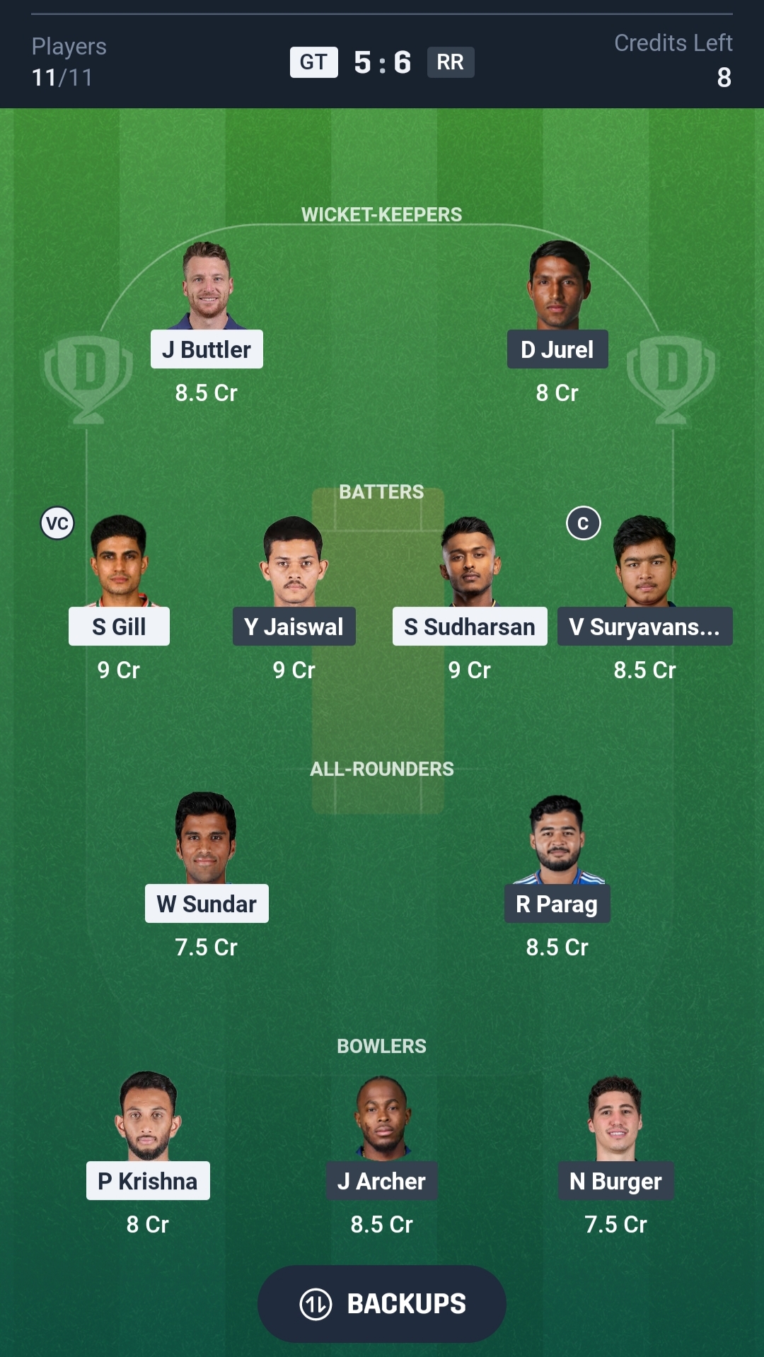 GT vs RR Dream11 Prediction Today IPL 2026 Match 9 Playing XI