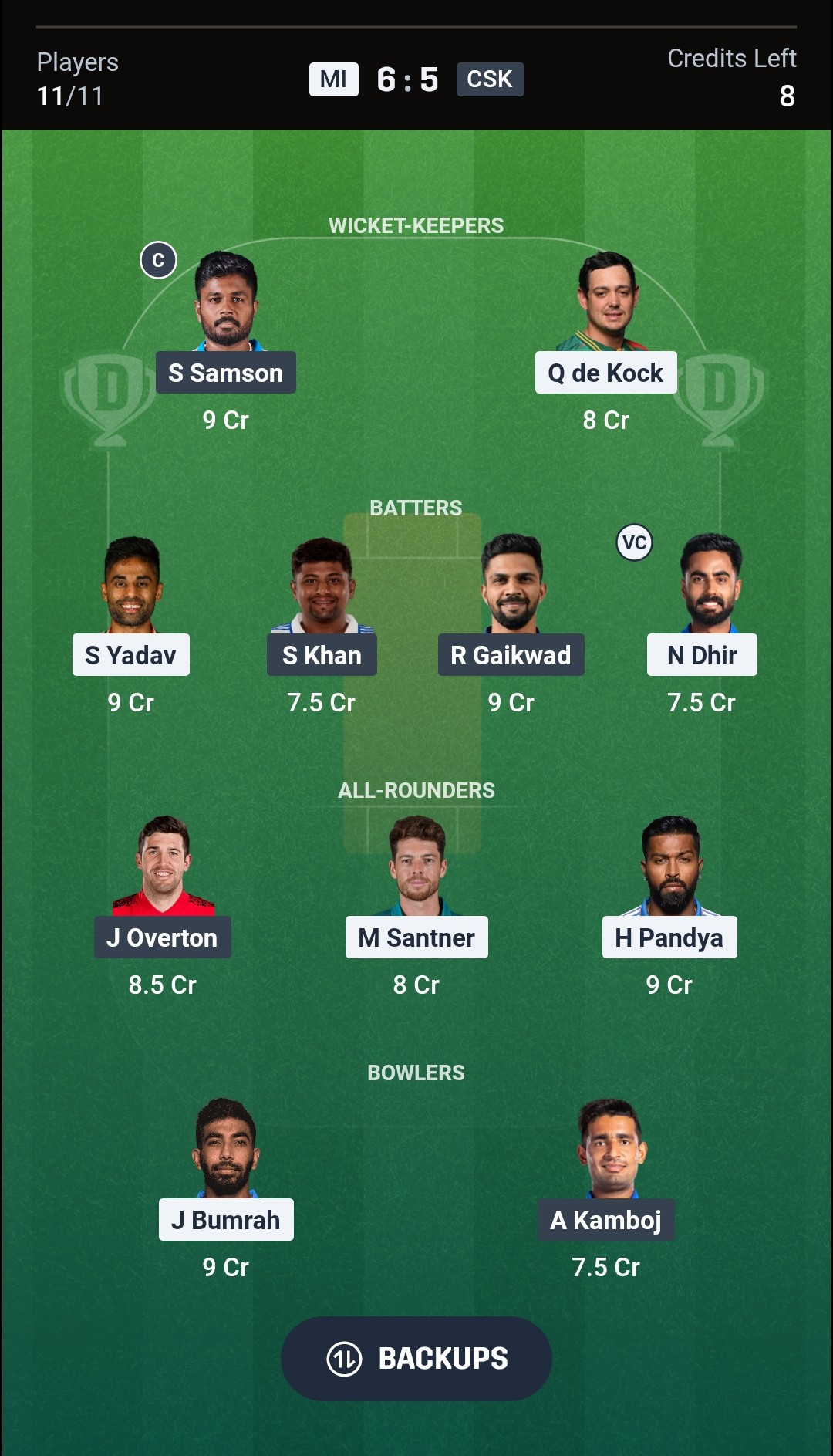 MI vs CSK Dream11 Prediction Today IPL 2026 Match 33 Playing XI