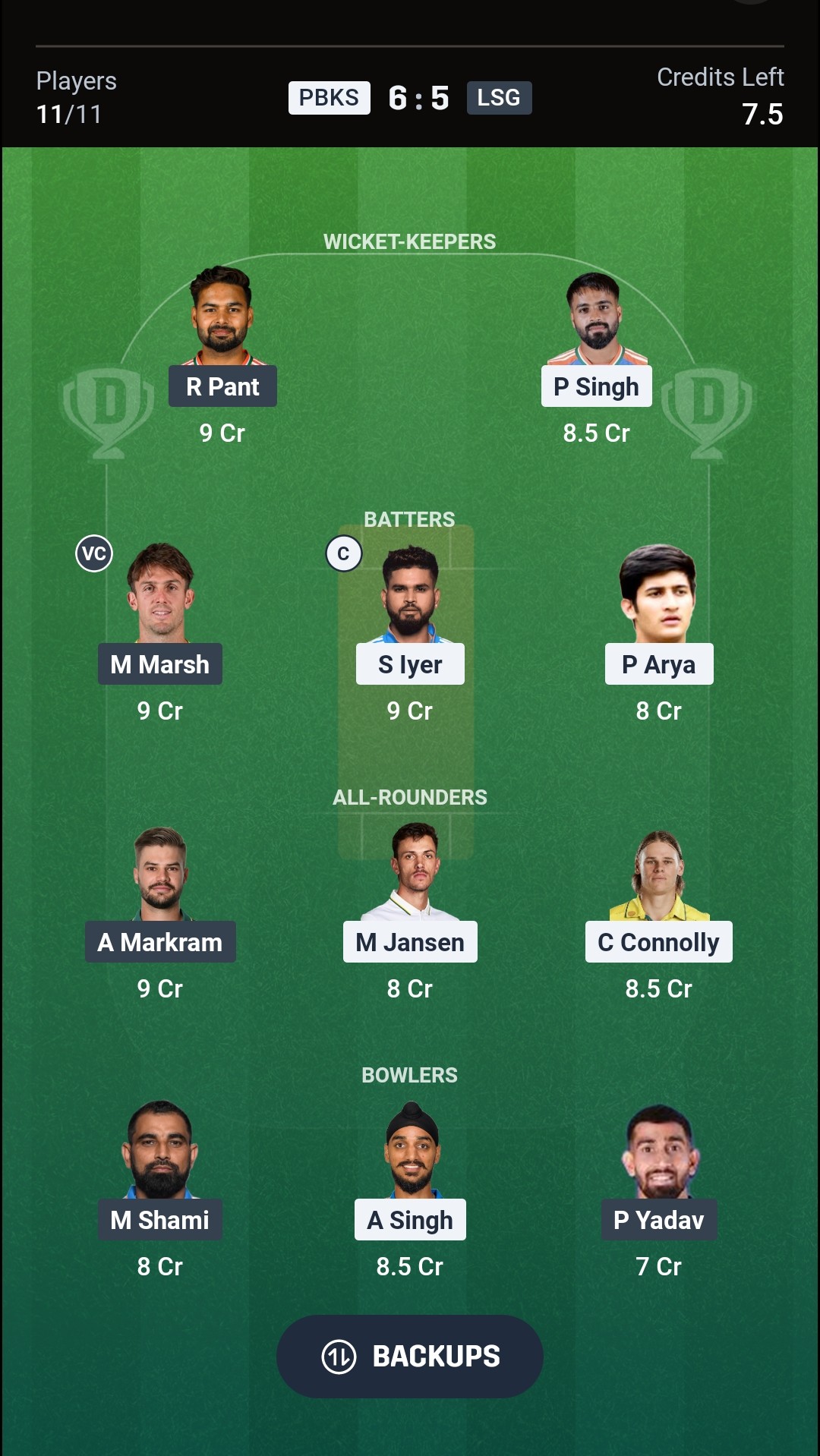 PBKS vs LSG Dream11 Prediction Today IPL 2026 Match 29 Playing XI