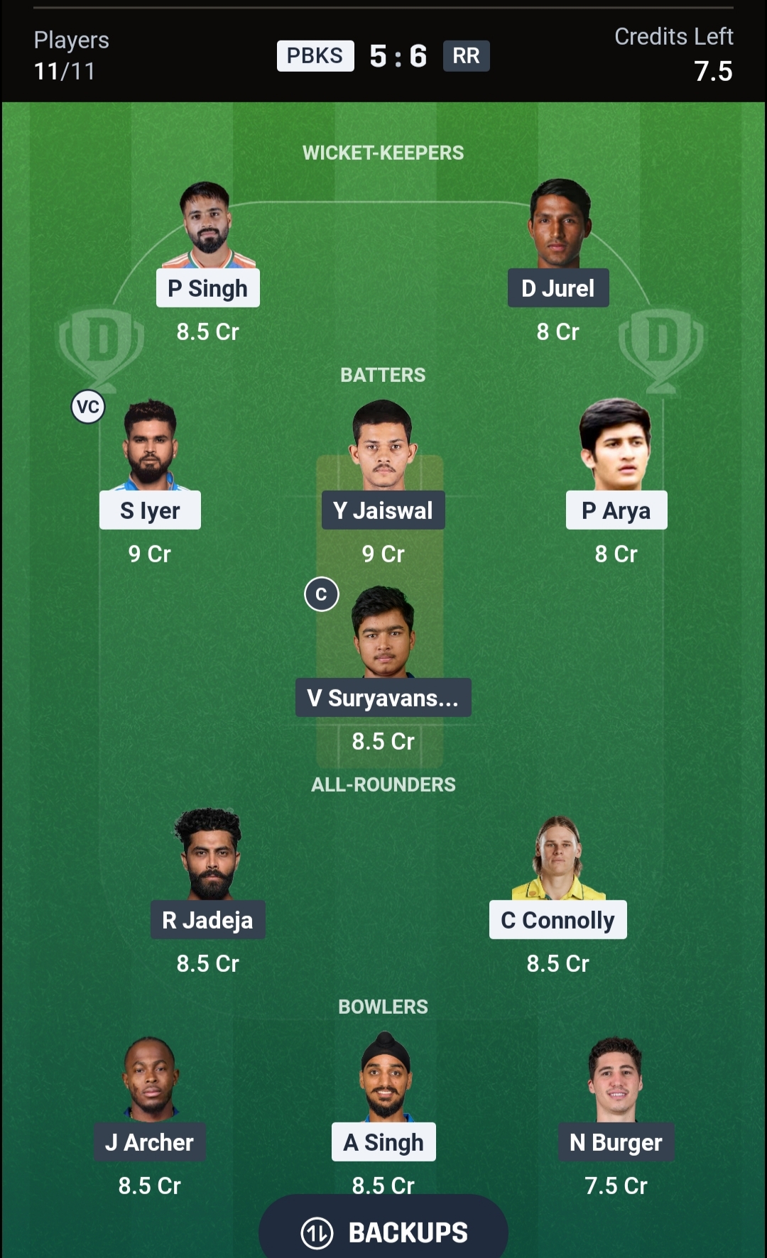 PBKS vs RR Dream11 Prediction Today IPL 2026 Match 40 Playing XI