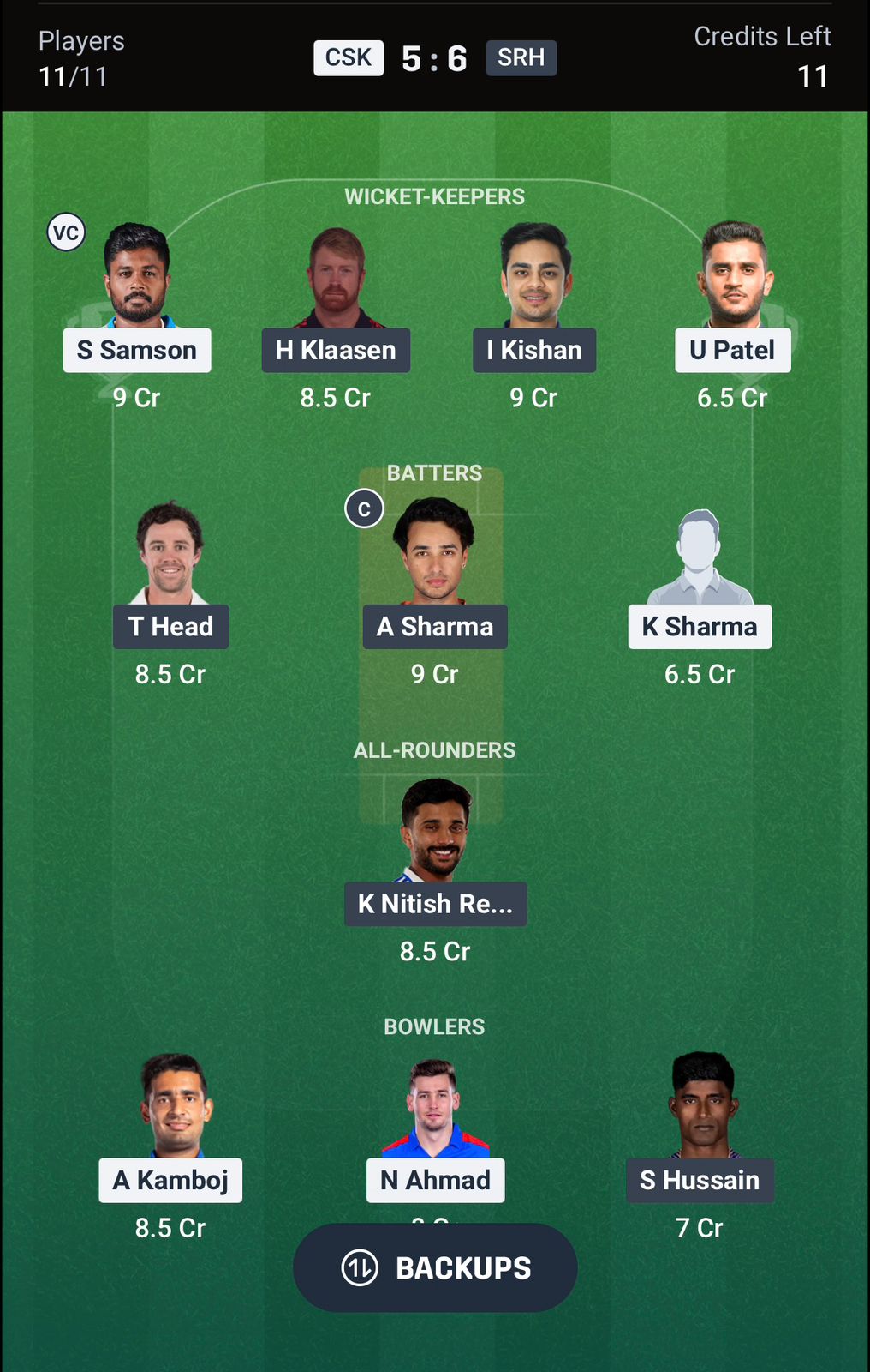 CSK vs SRH Dream11 Prediction Today, IPL 2026 Match 63 Playing XI