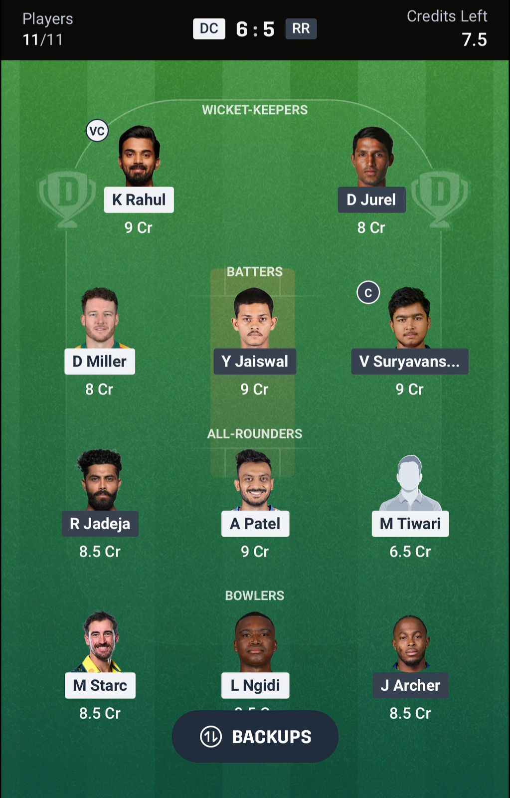 DC vs RR Dream11 Prediction Today, IPL 2026 Match 62 Playing XI