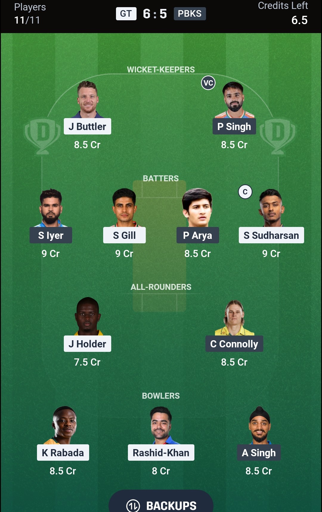 GT vs PBKS Dream11 Prediction Today IPL 2026 Match 46 Playing XI