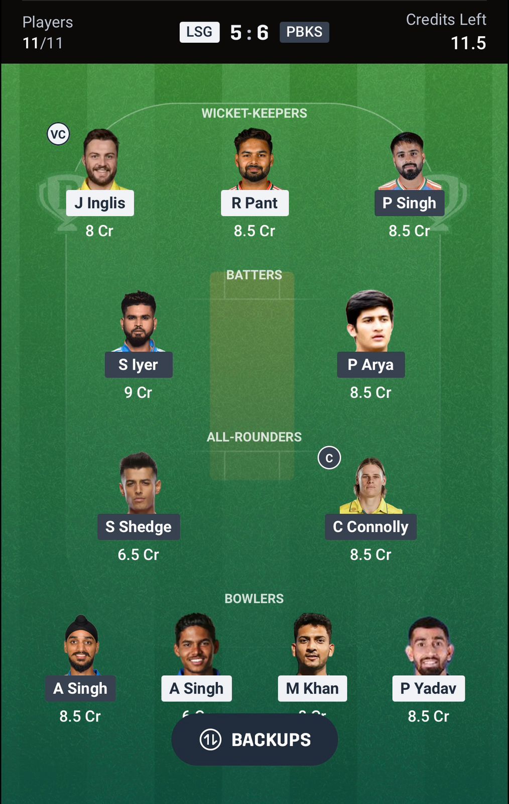 LSG vs PBKS Dream11 Prediction Today, IPL 2026 Match 68 Playing XI