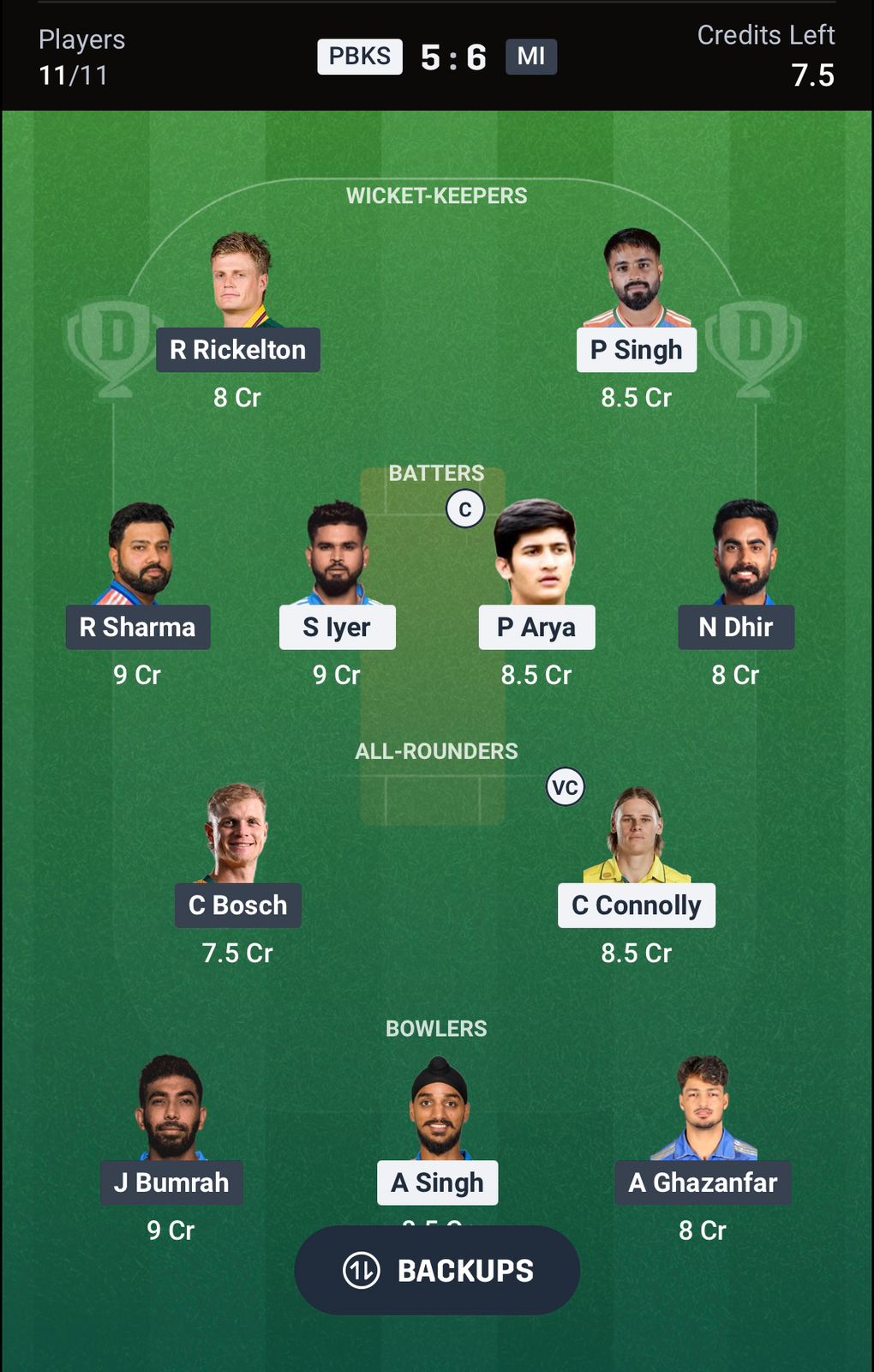 PBKS vs MI Dream11 Prediction Today, IPL 2026 Match 58 Playing XI