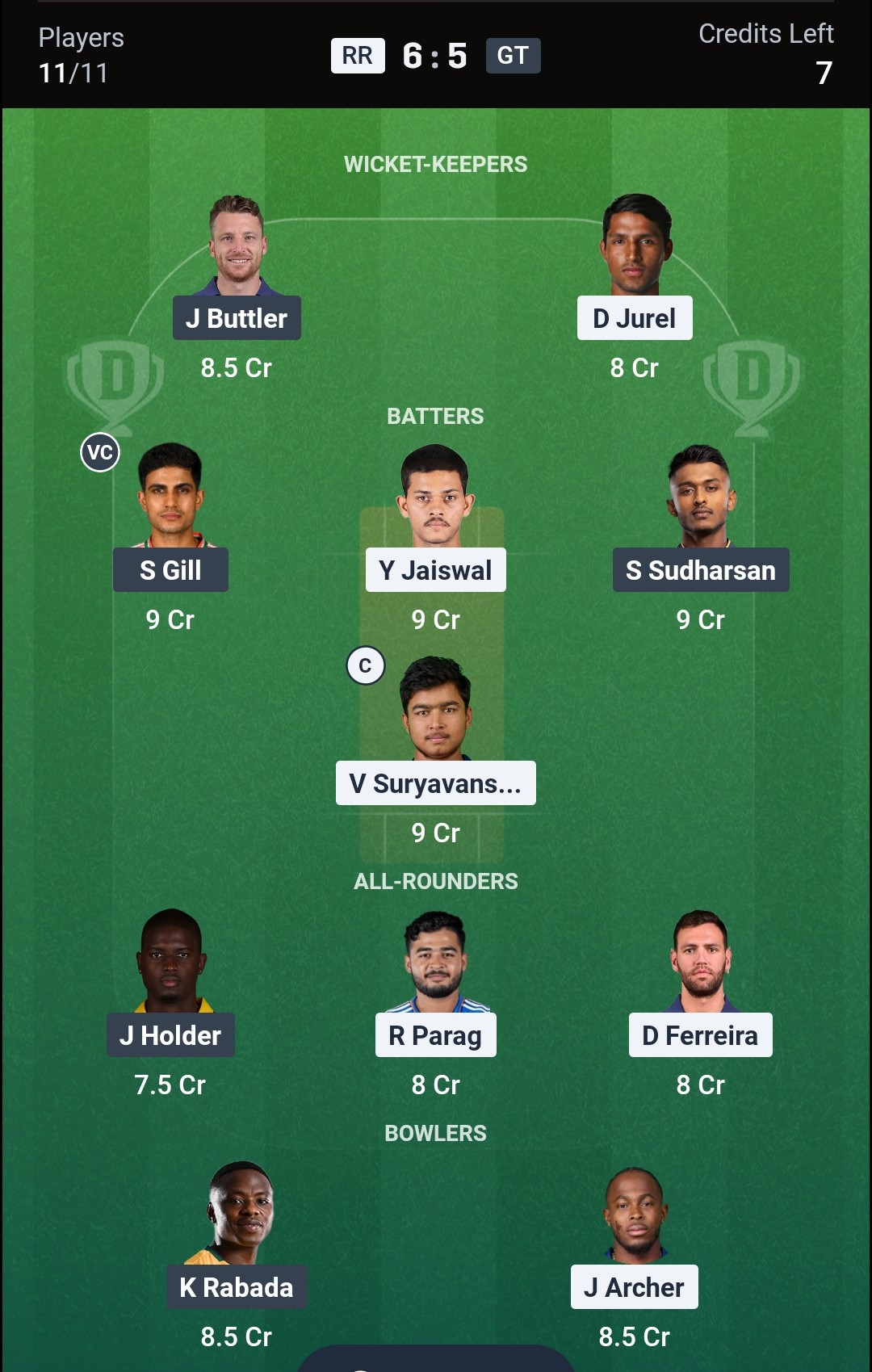 RR vs GT Dream11 Prediction Today IPL 2026 Match 52 Playing XI